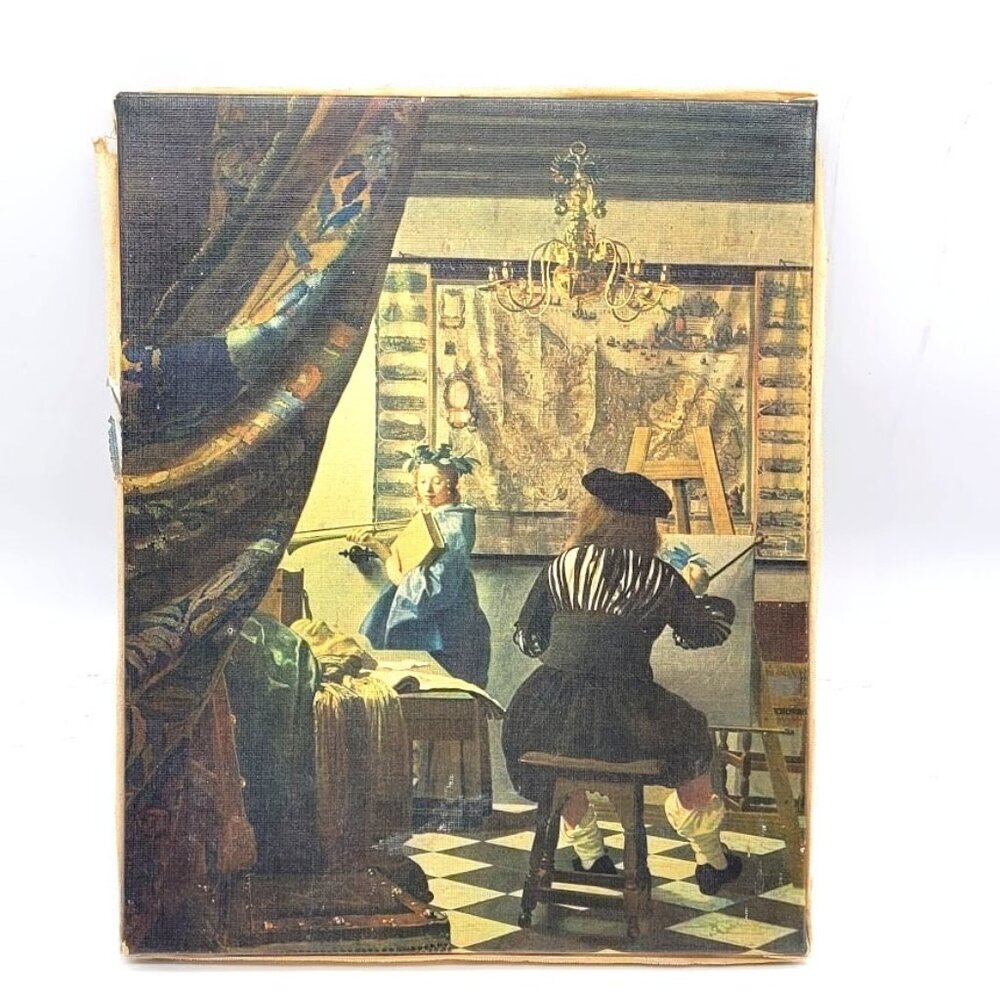 Vintage Johannes Vermeer The Artist in His Studio Paris France Chateau Estate